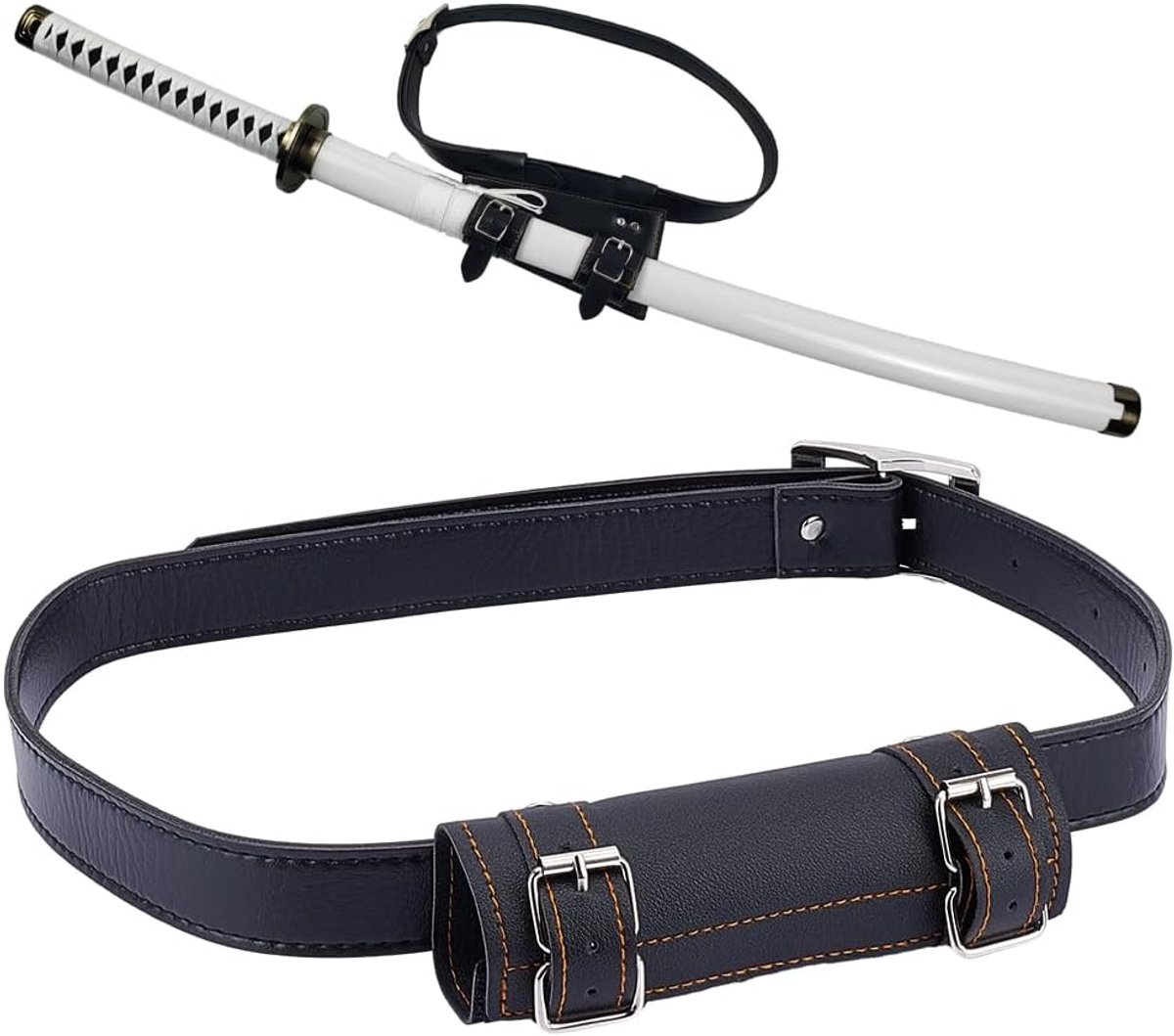 Zwaard Zakken, 112x2.6cm PU Lederen Riem En 20.7x15.1cm Schede Wapens Zwaarden Draagtas Lederen Opbergtas middeleeuwse Ridder Back Schede Voor Halloween Role Spelen