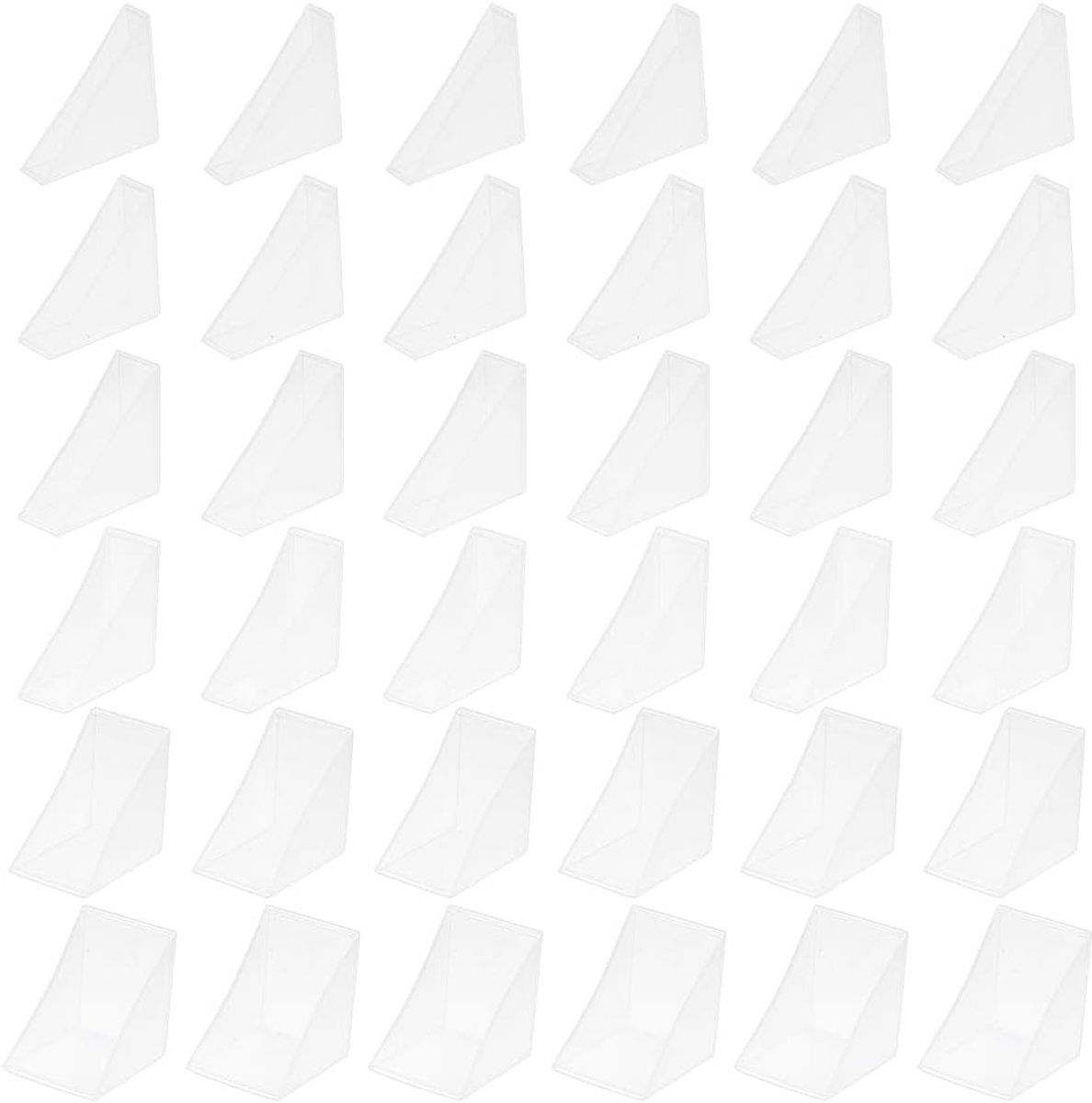 36 stuks driehoek beschermer doorschijnende plastic hoekbeschermers covers proofing randbeschermer voor fotolijst spiegel keramisch glas transparante bescherming, wit