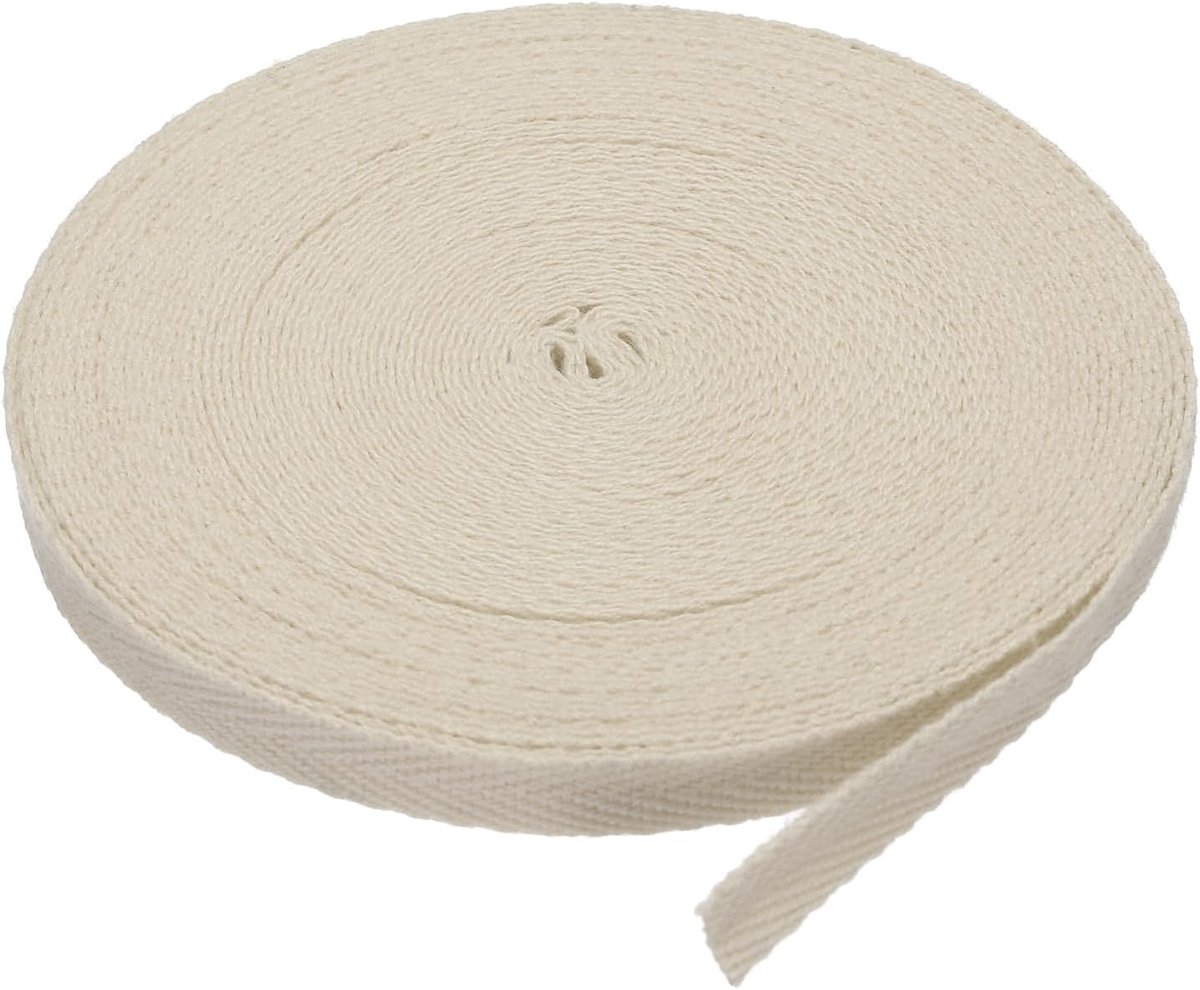 Katoenen keperstof tape 6 mm (1/4 inch) 10 meter 100% katoen lint biaisband visgraat singels trim voor naaien geschenkverpakking, beige