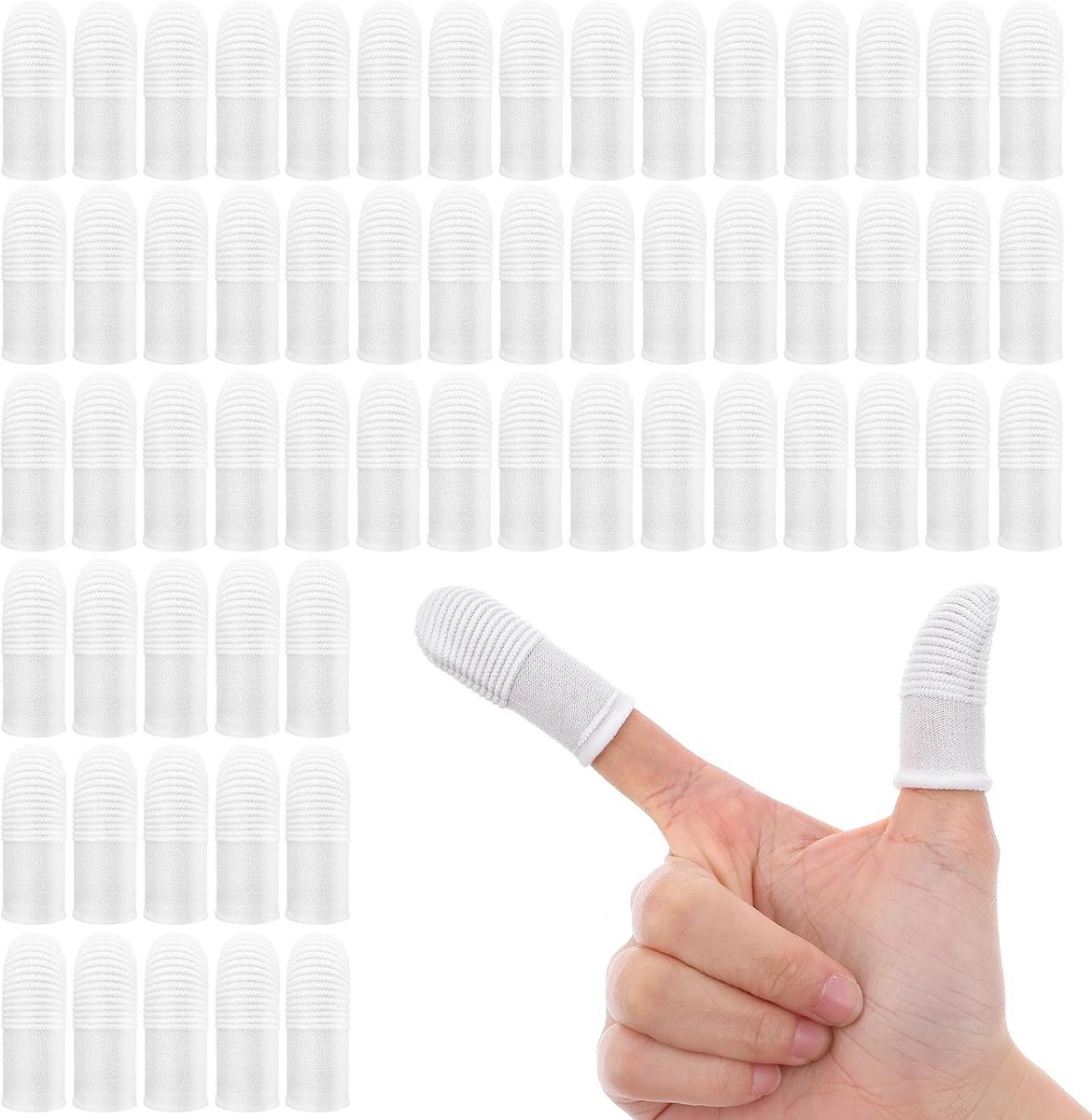 Tandenborstelset, 60 stuks, zachte vingertandenborstels voor hondentanden, wasbaar, tandverzorgingsset voor huisdieren met reinigingsdoekjes voor kleine honden