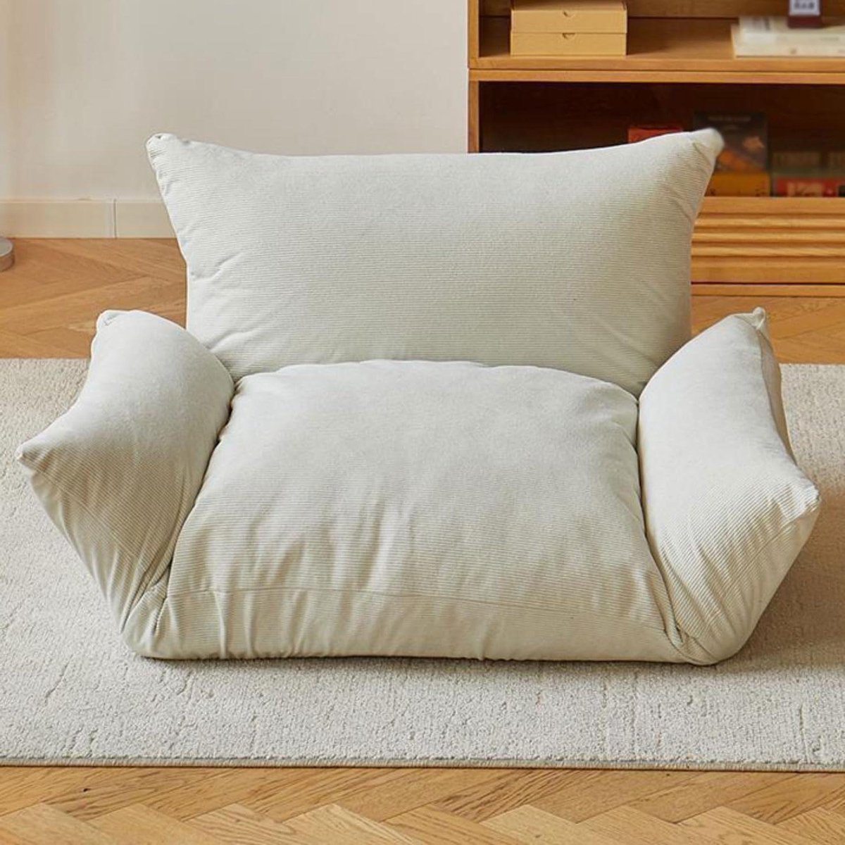 Opvouwbare slaapbank - Zitzak sofa Vloerbank - Kleine ruimtes - 4-in-1 veelzijdig - Twin - Wit