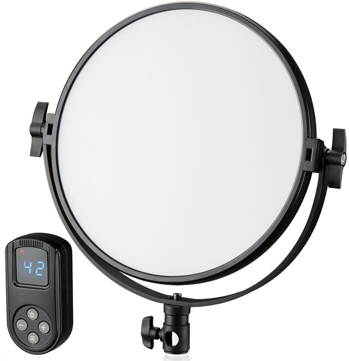 Bol.com Bresser BR-S60B Bi-Color LED-lamp – Ronde 60W LED-studiolamp met zachte lichtval, dimbaar, afstandsbediening, netstroom ... aanbieding