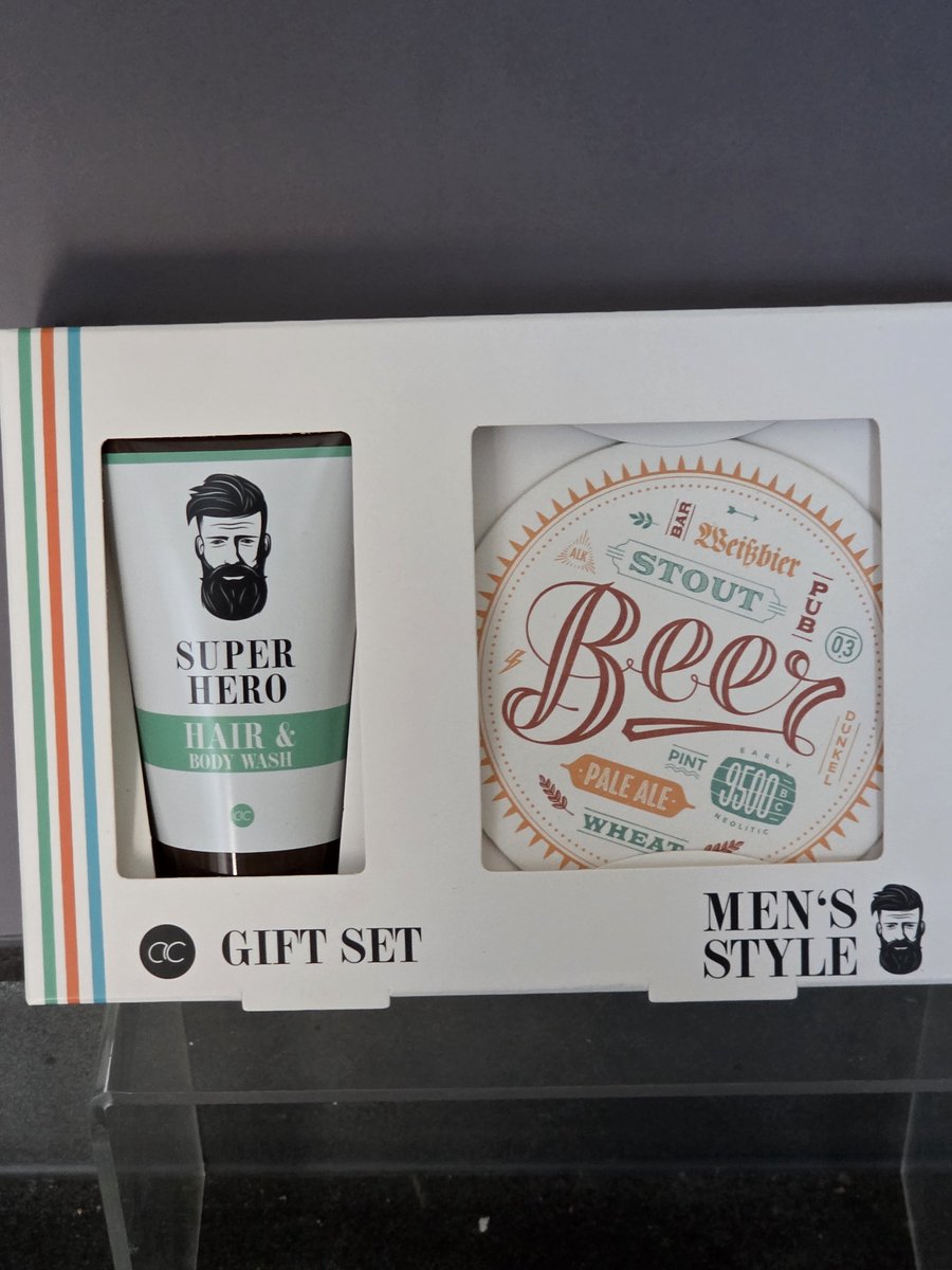 gift set mannen - men' s style - body wash - beer vilt - leuk kado - kerst - verjaardag - origineel geschenk vader dag