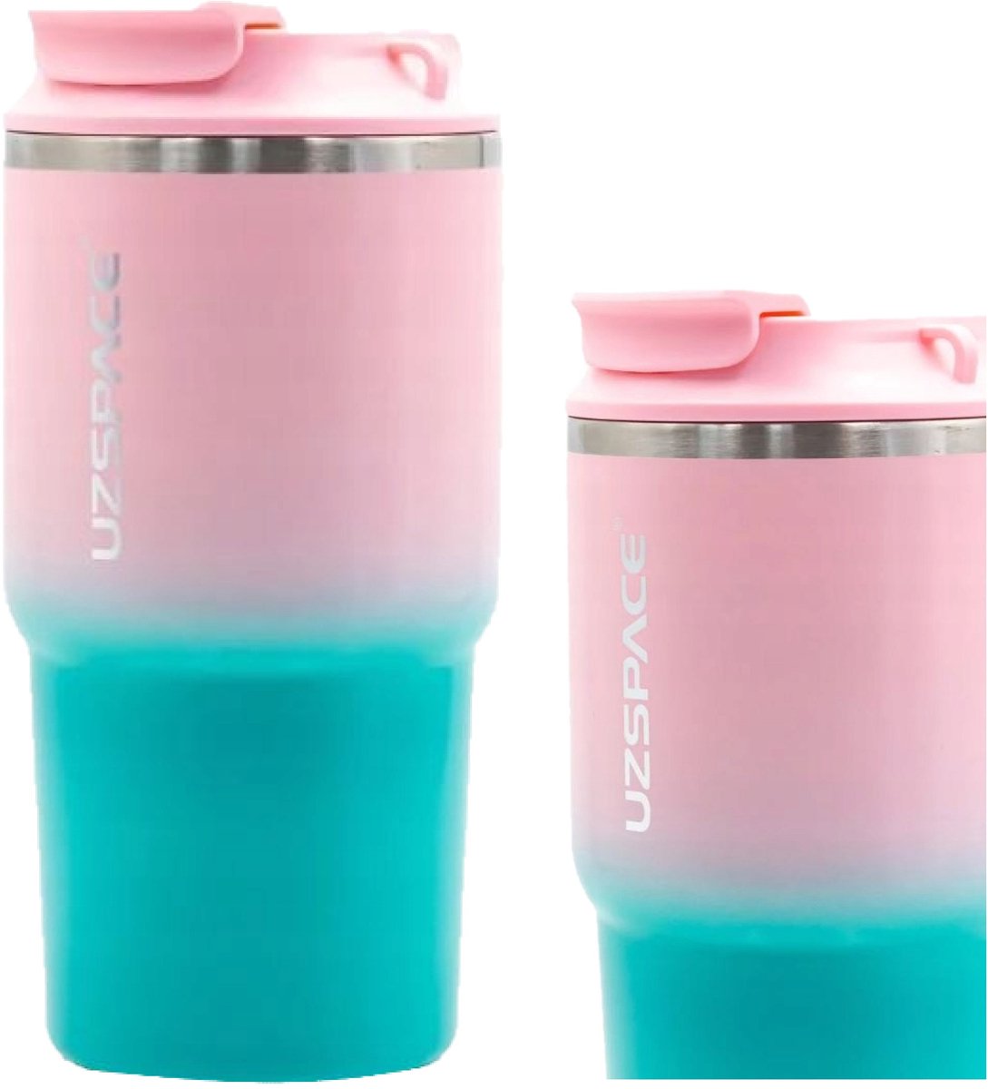 Uzspace Thermosbeker 580ml - RVS, Lekvrij, Reizen, Auto, Kantoor