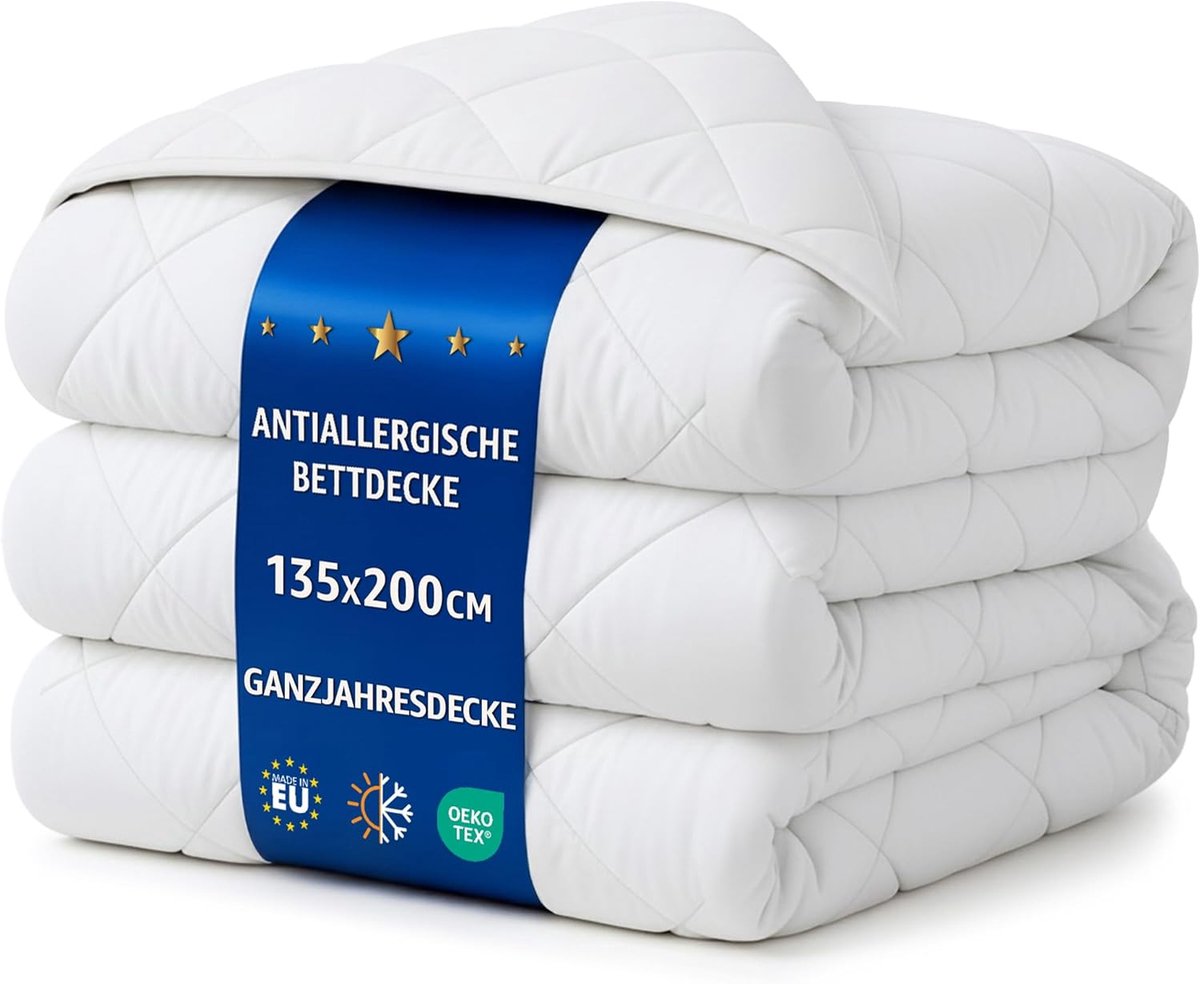 Dekbed 200 x 135 cm - all-season microvezel - gewatteerd voor optimaal comfort - ideaal voor elk seizoen - ShopVlot