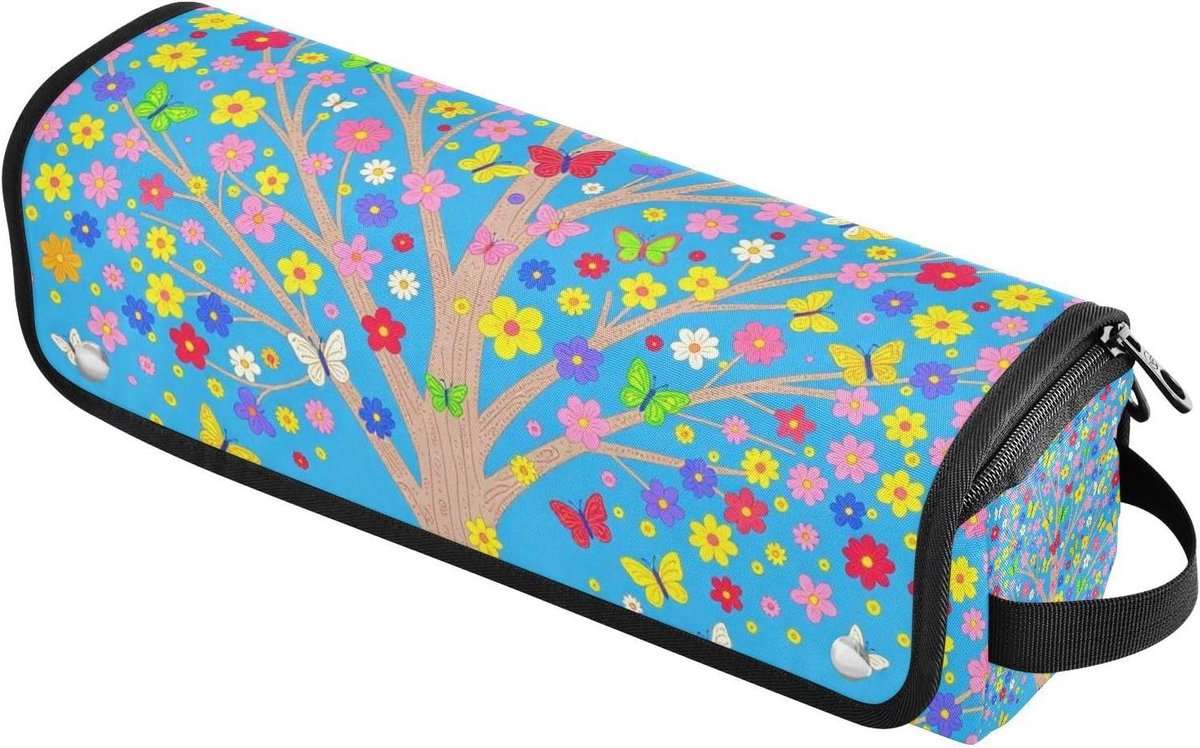 Reistas Haargereedschap - Reisorganizer Styling Tool Bag - Haar Styling Opslag - Hittebestendige Mat - 37 cm - Blauw