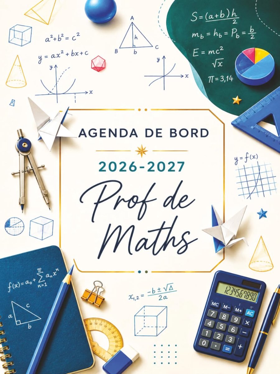 Agenda de Bord 2026-2027 A4 - Planificateur voor Professeurs de Mathématiques - Organiseer lesmateriaal - ShopVlot