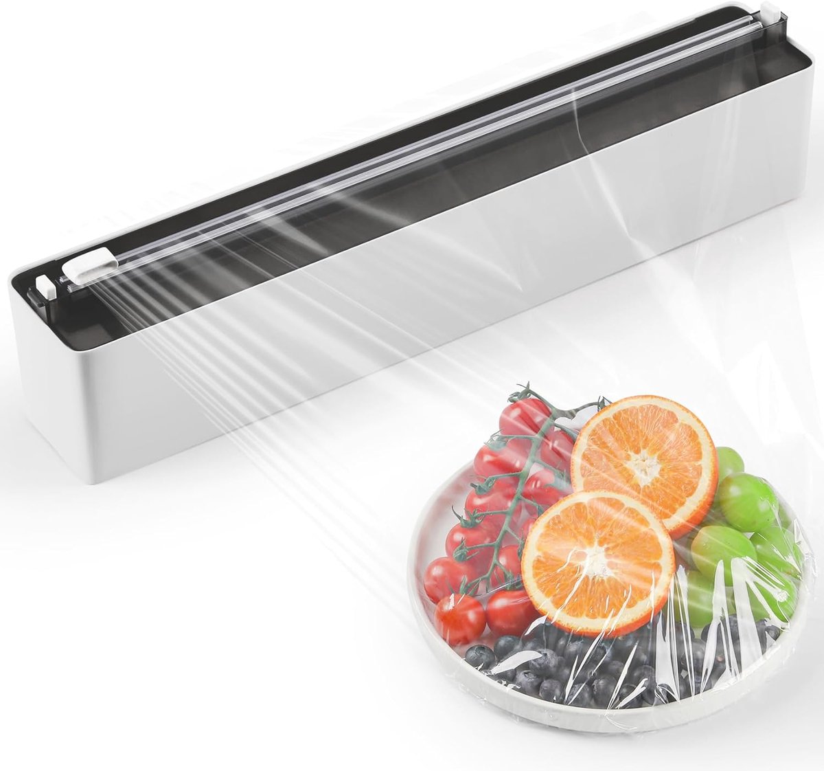 Kookfolie Dispenser met Snijmes - Magnetisch & Plakfolie - Veilig Snijden - Inclusief 50 m Rol - ShopVlot