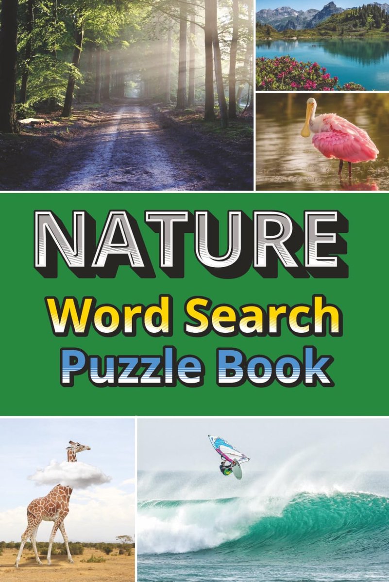 Woordenzoeker natuur - 60 puzzels groot lettertype - 6x9 inch, 75 pagina's - ontspanning voor tieners, volwassenen en senioren