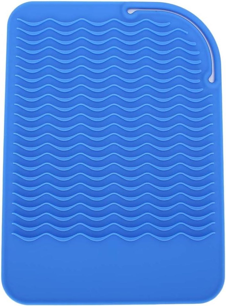 Stijltang Isolatiehoes - Hittebestendige Mat - Haar Styling Beschermen - Ringvormig Ontwerp - 167 x 230 mm - Blauw