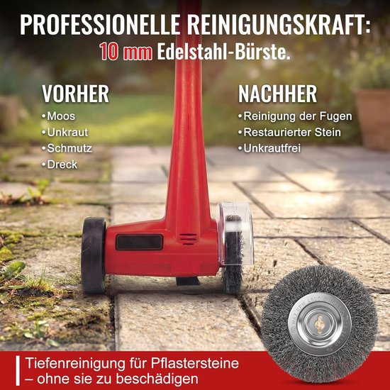 Roestvrijstalen borstels 2-pack - vervangende borstel voor Einhell - professioneel reinigen van voegen - ShopVlot — afbeelding 2