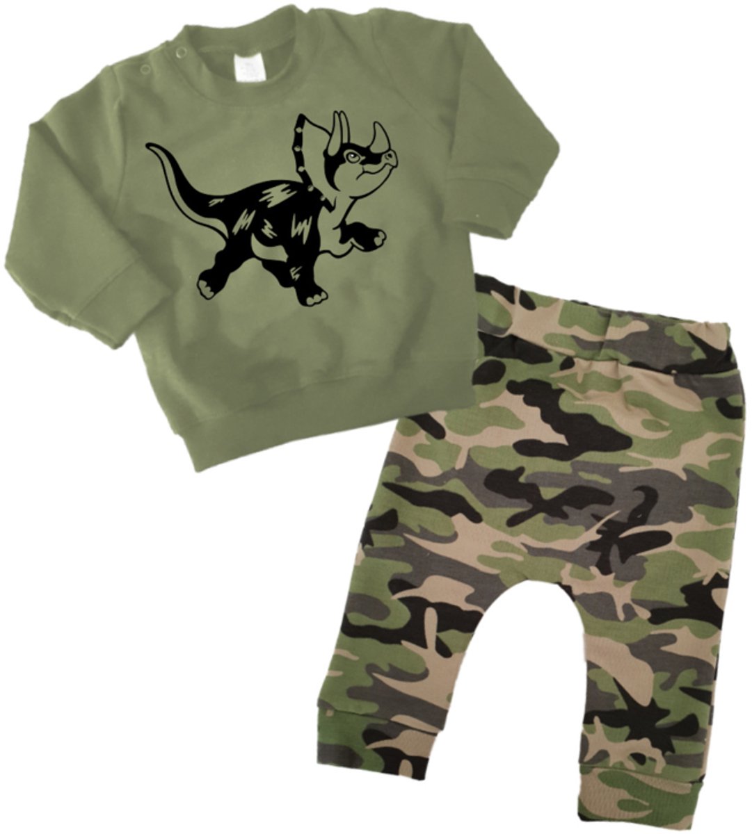 Stoere camouflage set dino - Groen - 56