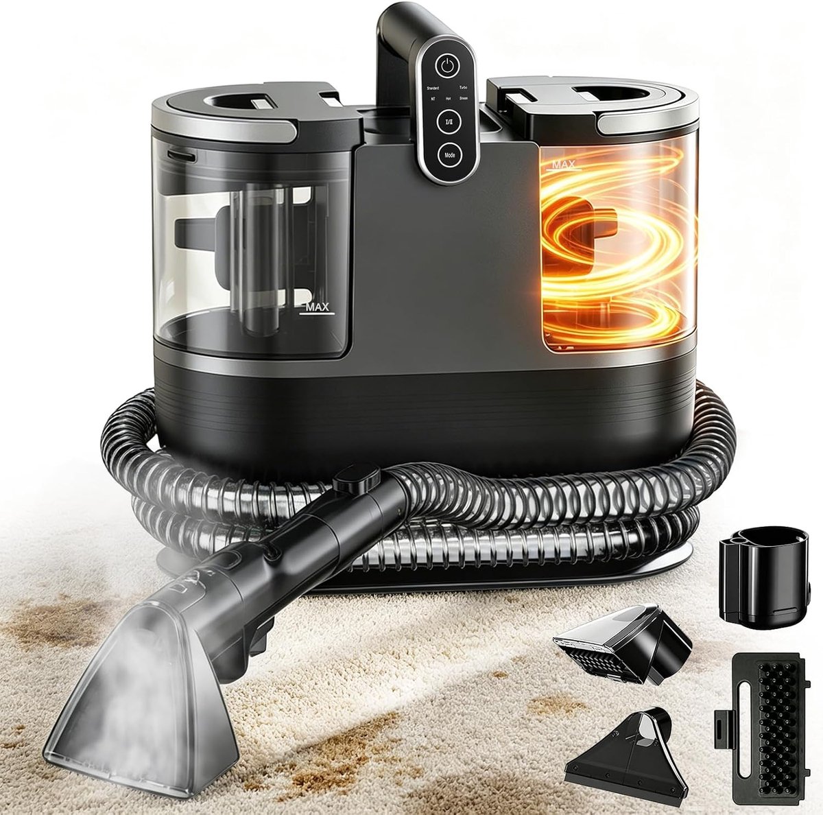 Stoomreiniger 3-in-1 - 1700 W kracht - 212 °F stoom - grondige reiniging van tapijten - ShopVlot