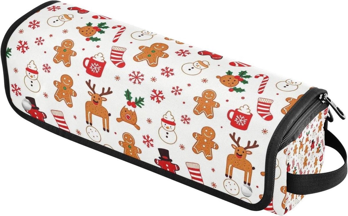 Haarstyling Tas - Reistas Krultang - Haarstyling Organiseren - Hittebestendige Mat - 37 cm - Wit