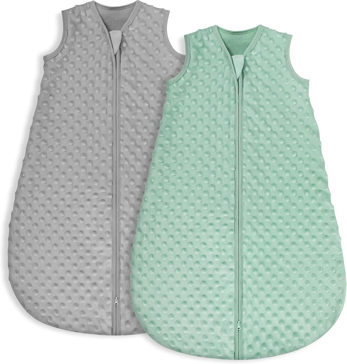 Baby slaapzak 1.5TOG - katoen zacht - unisex grijs & groen - veilig en comfortabel slapen - ShopVlot