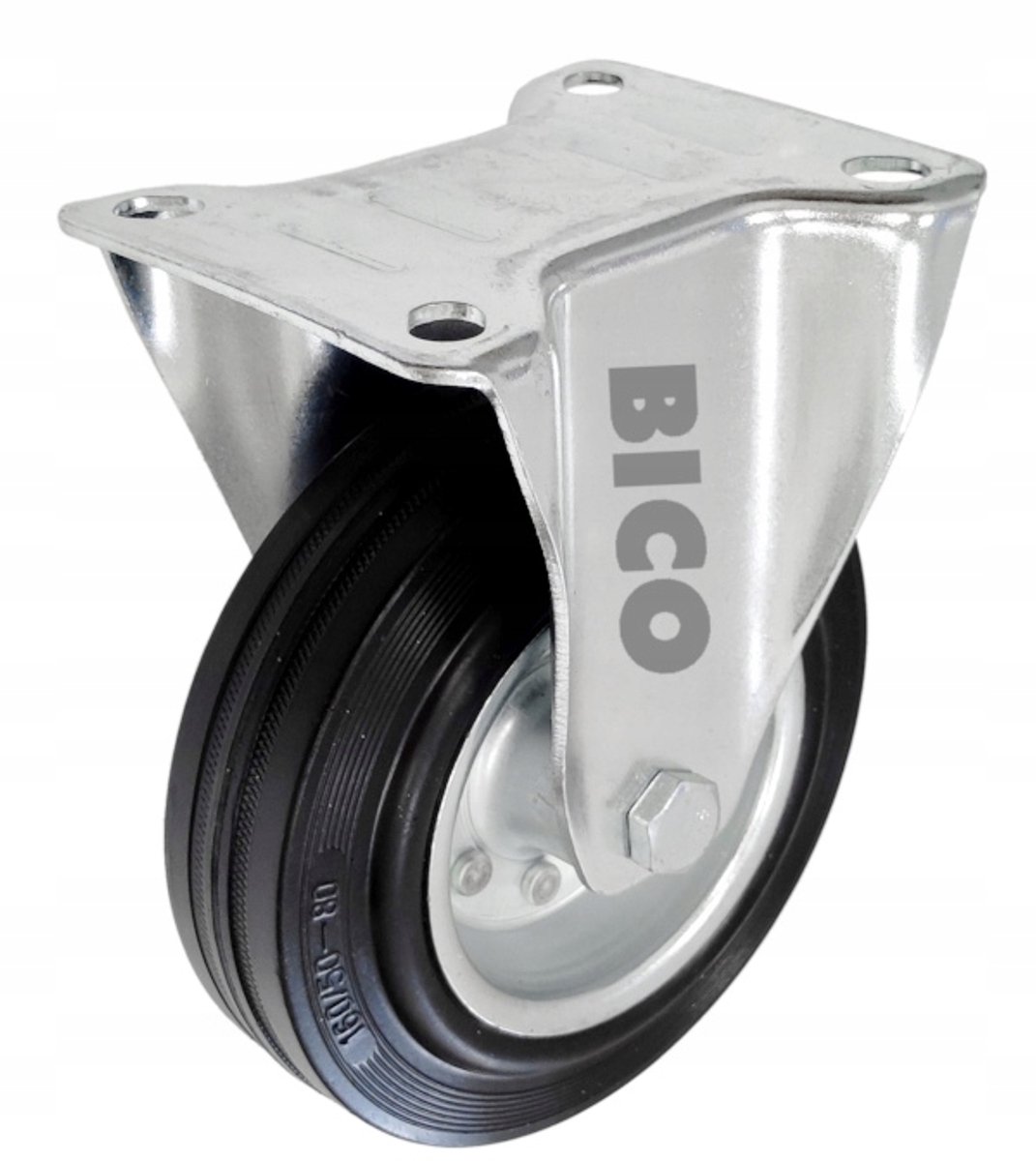 Zwenkbaar Wiel Metaal-Rubber 160mm Zwaar Belastbaar 250kg