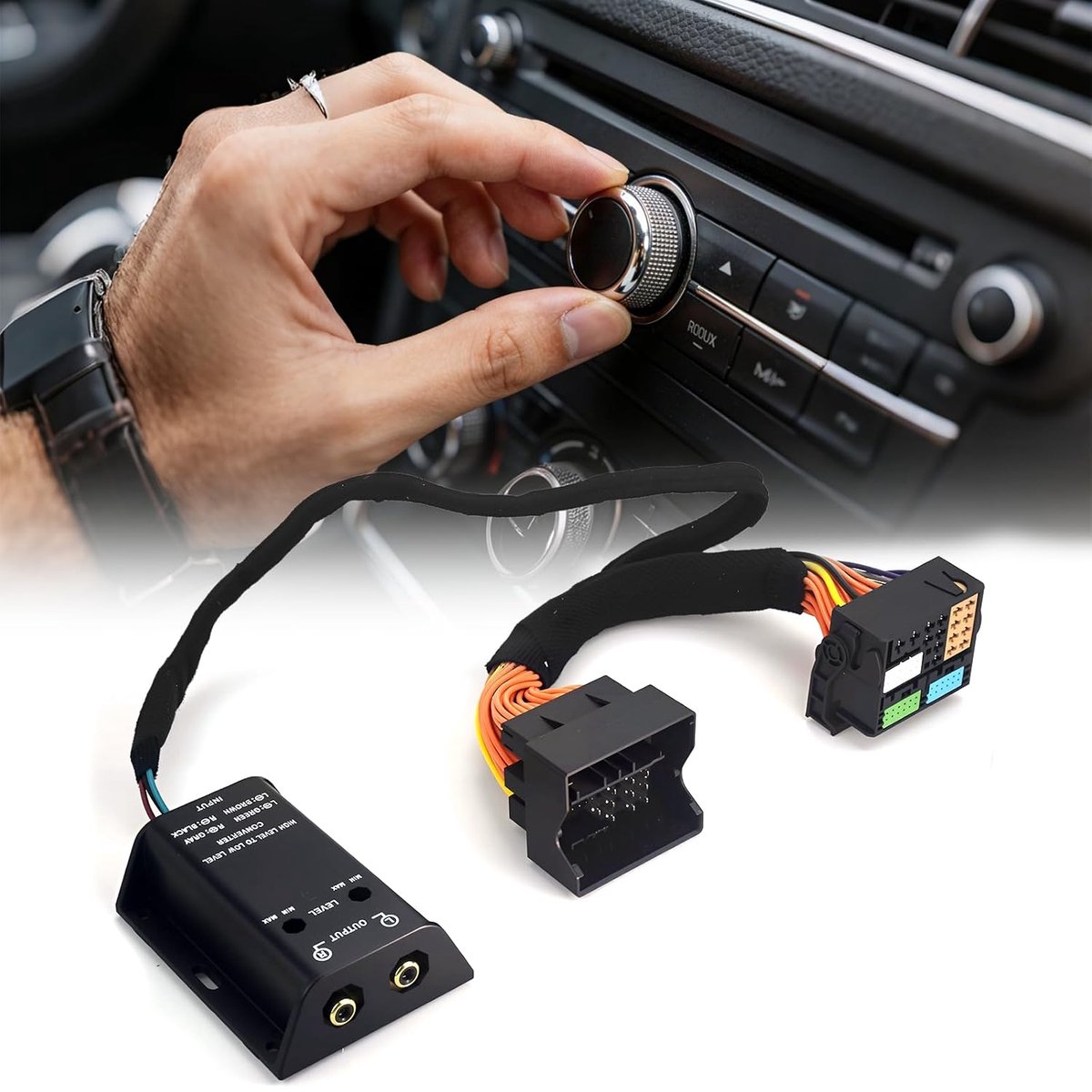 High Low Adapter Subwoofer - 2 Kanaals Cinch Adapter - Geschikt voor BMW, Ford, Mercedes - ShopVlot
