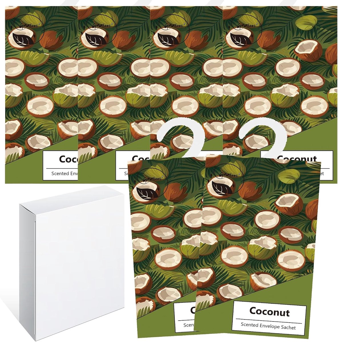Geuroverfrisser 6pcs - Kokosnoot - Natuurlijke geurzakjes - Frisse geur voor kast en kleding - ShopVlot