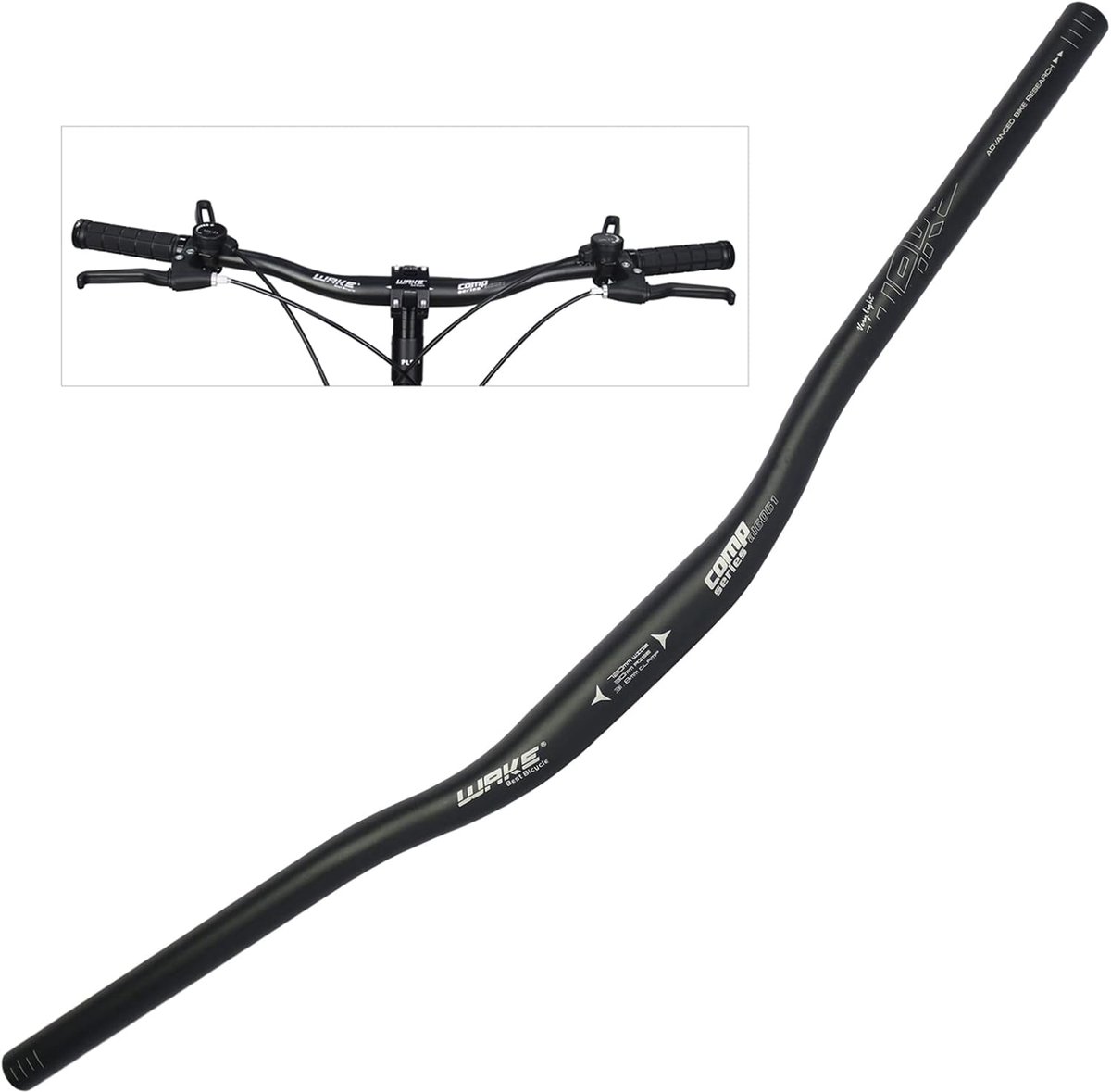 Fiets stuur 31.8 mm - Aluminium legering - 780 mm zwart - Optimale schokabsorptie - ShopVlot