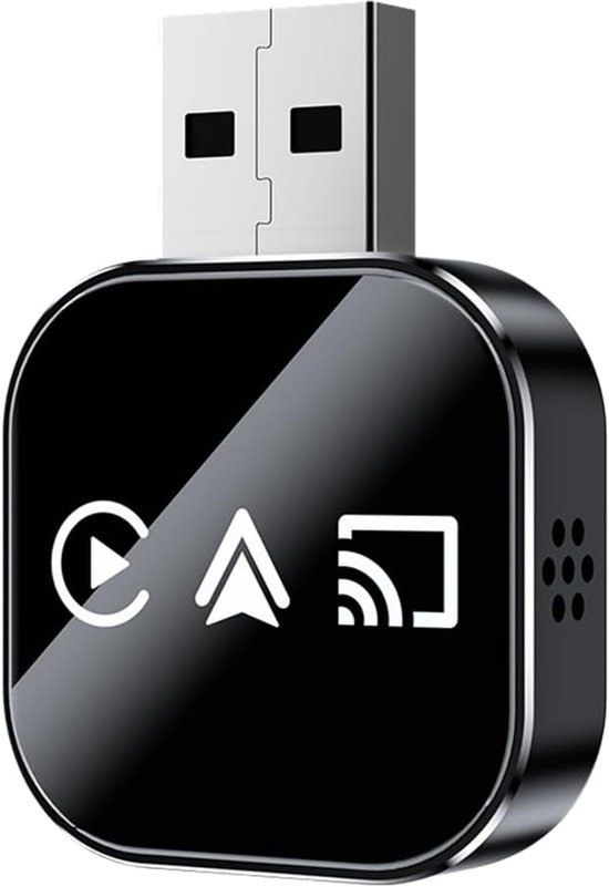 Wireless Carplay Android Auto Smart Mirror Link Dongle - USB Plug and Play - Zwart - Verbeter jouw rijervaring - ShopVlot