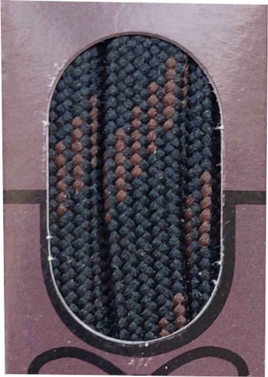 Bob Veter - Zwart/Bruin - Plat - Lengte 150 cm - Breedte 9 mm - Bergschoen - Wandelschoen - Schoenveter