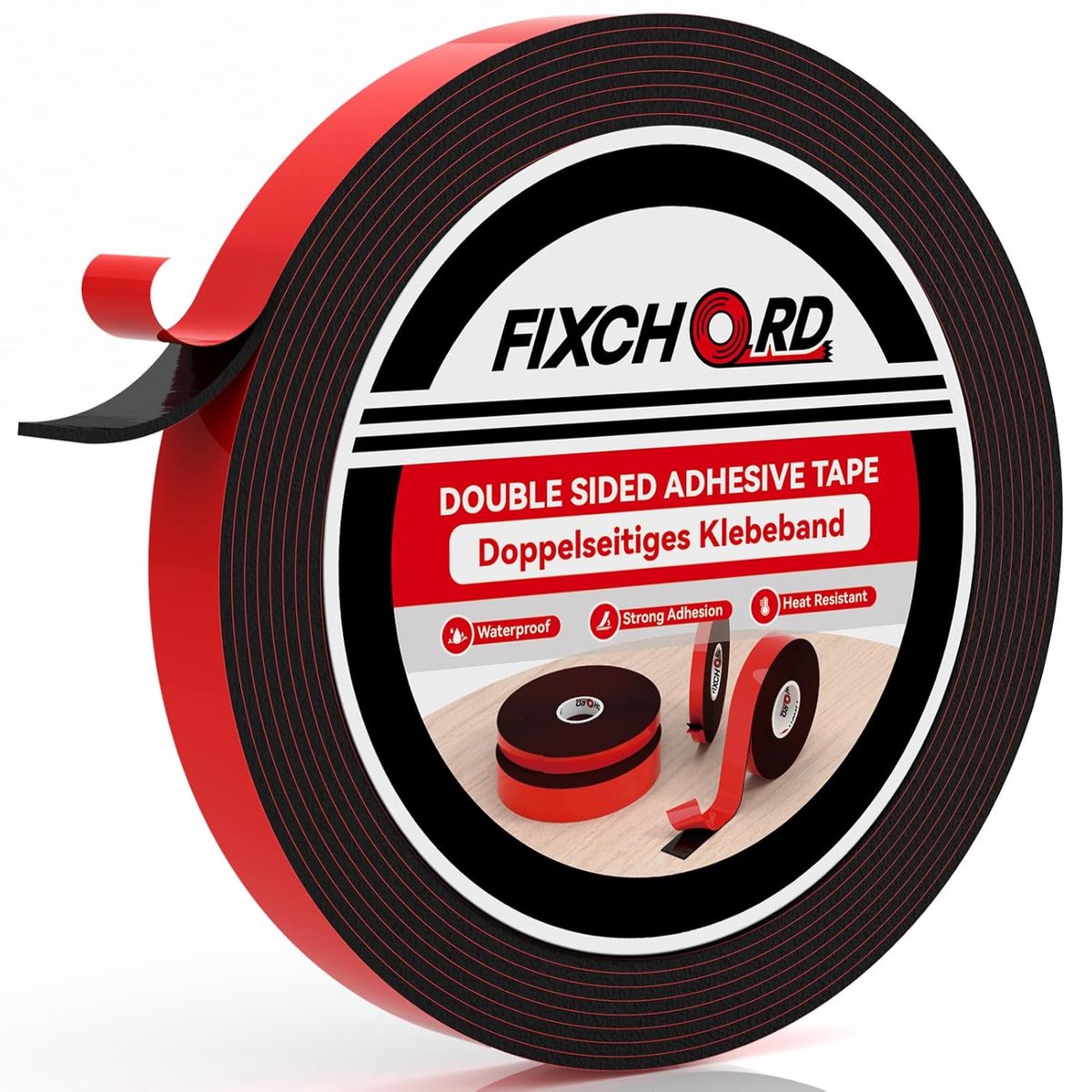 Dubbelzijdige tape extra sterk - 5m×12mm - waterproof - ideaal voor decoratie en bevestiging - ShopVlot