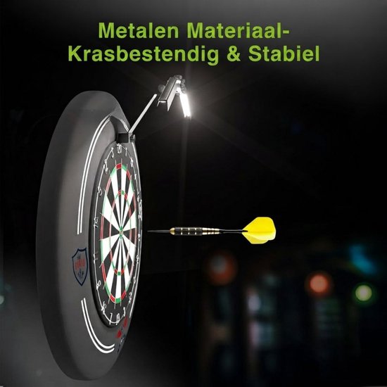 Lìon® Dartbord - Dartbord Lamp LED - Universele Dartbord Verlichting - Voor Darts, Training en Wedstrijden - Zwart - 51cm x 51cm x 17cm van lion — afbeelding 5