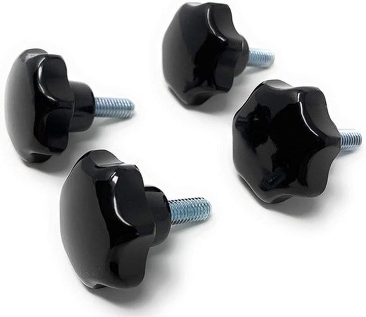 Set van 4 Stergreep Handwielen M8 x 25 mm Ø32 - Robuust Duroplast