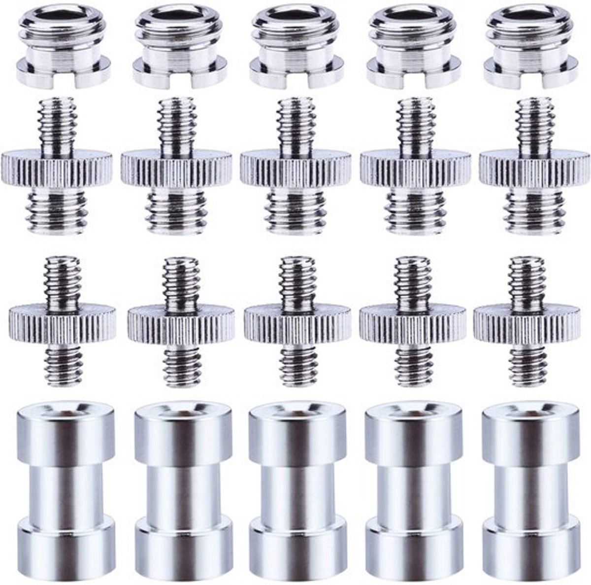 Geschikt voor 1/4" en 3/8" converter schroefdraad schroeven adapter montageset Geschikt voor camerastatief etc.