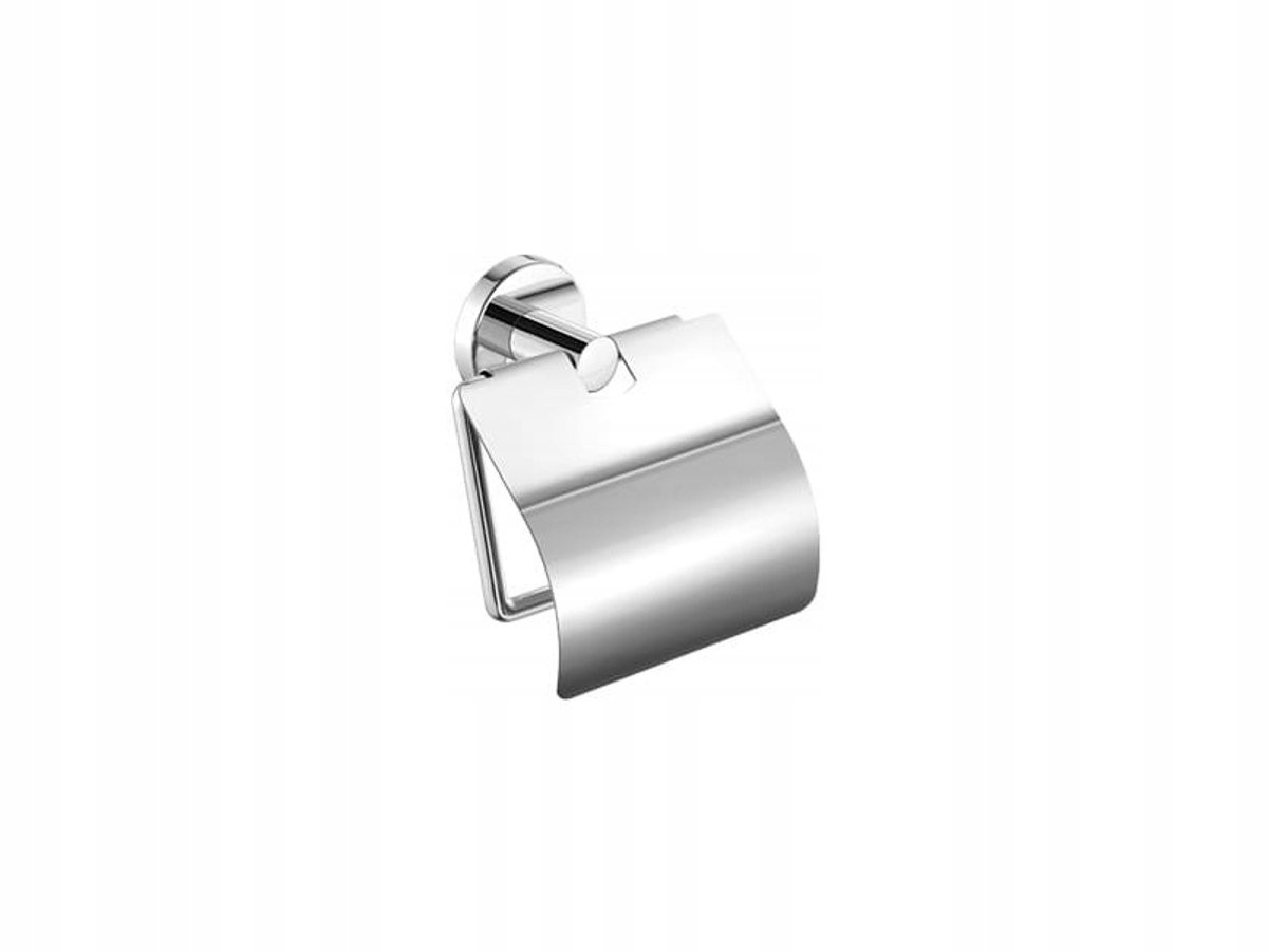 Merkloos Merkloze Chromen Toiletrolhouder met Klep - Modern Design
