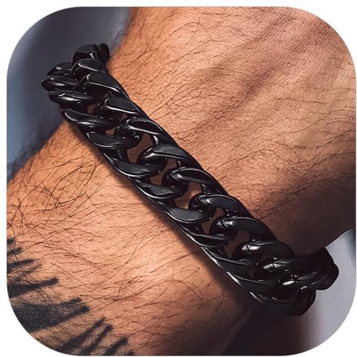Grote armbanden met Cubaanse kettingen, 8mm, 12mm, 17mm, breedte, 19cm, 21cm, 23cm lang, RVS, RVS