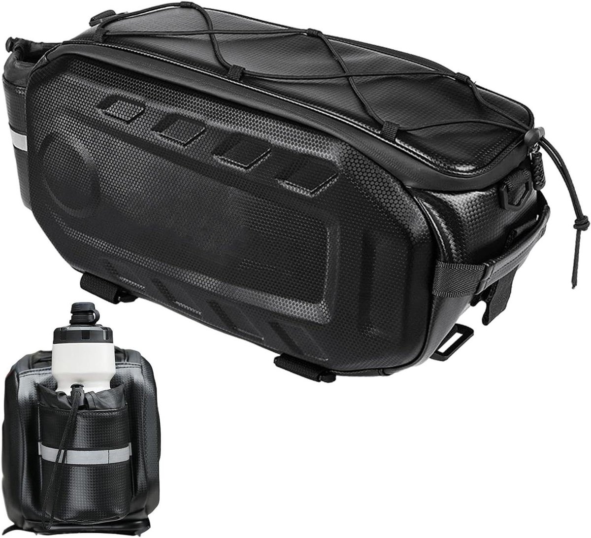 Fietszadeltassen - Bagagedragertas Fietstas - Fietsen Opbergen - Waterdicht Materiaal - 17 Liter - Zwart
