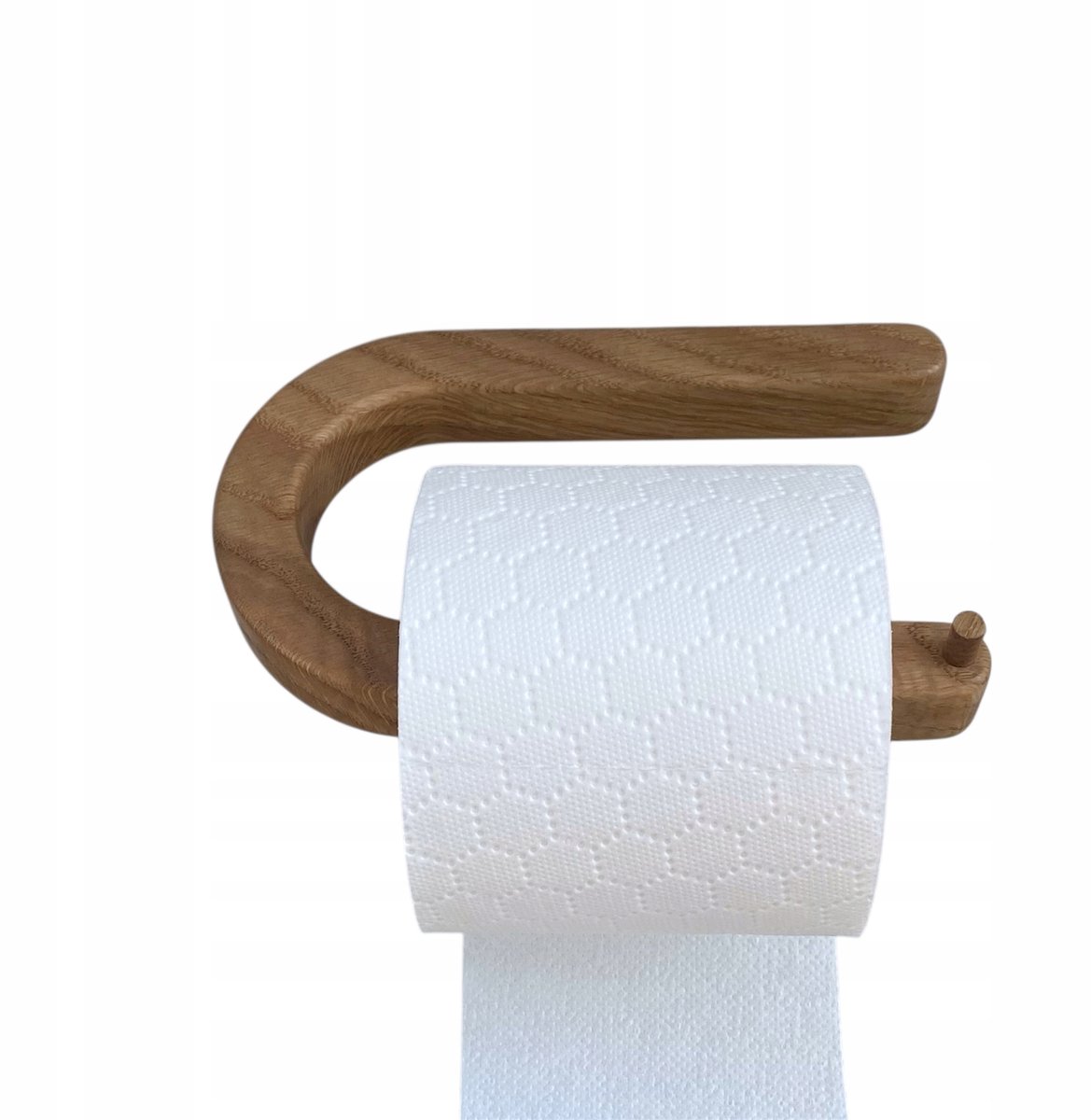 Merkloos Houten Toiletpapierhouder - Stijlvol en Duurzaam