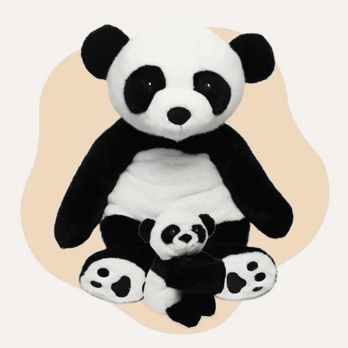 Lotgenootje Verzwaringsknuffel Panda + Mini Panda - Verzwaarde Knuffel - Weighted Stuffed Animal - Sensorisch Speelgoed - Zware Knuffel Anxiety - Plushie