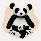 Lotgenootje Verzwaringsknuffel Panda + Mini Panda - Verzwaarde Knuffel - Weighted Stuffed Animal - Sensorisch Speelgoed - Zware Knuffel Anxiety - Plushie