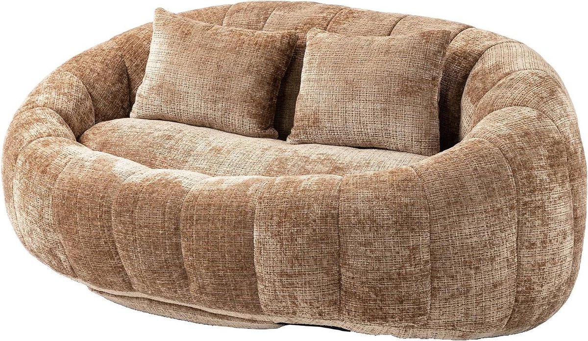 Zitzak Loungebank - Fauteuil Zitzak - Ontspannen Zitten - Hoge Rugleuning - 150x95cm - Koffiebruin