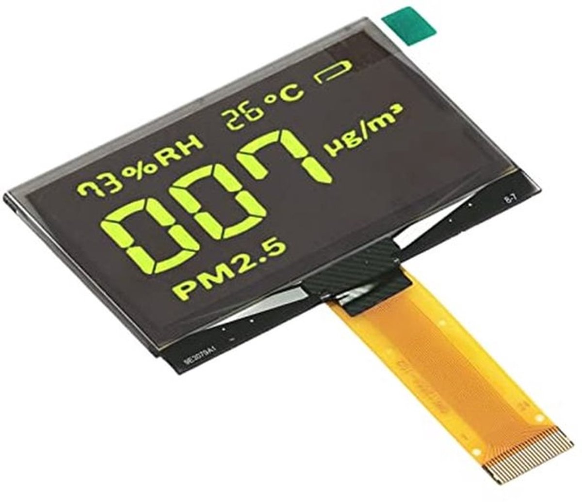 Flexibel SSD1309 LCD display module met 24 pinnen en 128x64 resolutie, geel weergegeven scherm voor eenvoudige vervanging en inline aansluiting