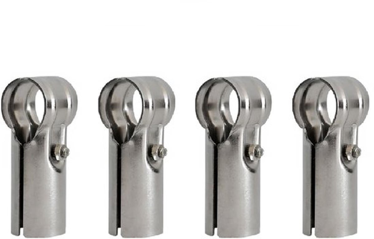 stuks eindrailklemmen, 1-3/8 inch roestvrijstalen T-buisklemconnector, kettingschakelhekklemmen met bouten en moeren voor thuis, magazijnen en winkels