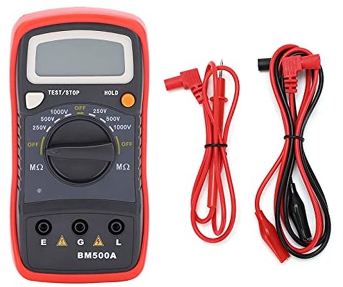 Digitale Isolatietester voor Onderhoud van Elektrische Apparaten BM500A 1000V LCD Display Megohmmeter