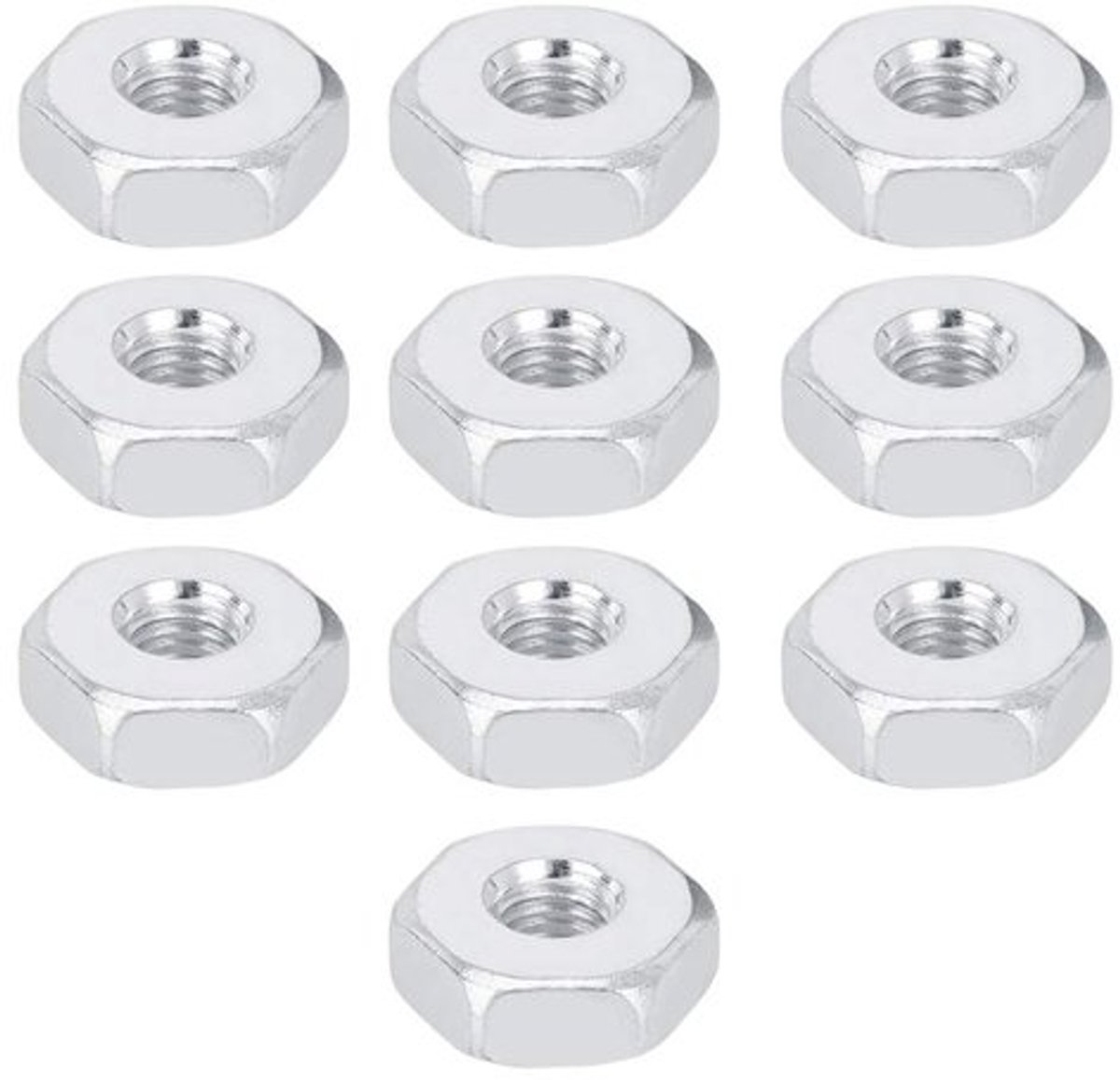 Kettingzaag zeskantmoeren, geleidestang tandwielkap 8 mm zeskantmoeren accessoires geschikt voor kettingzaag vervangende onderdelen 10 stuks