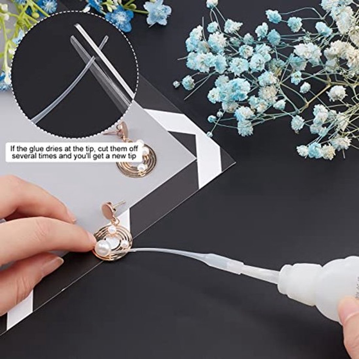 Plastic lijm microtips, 200 x 4,5 inch x 5,5 mm lijmverlenger, dunne, nauwkeurige lijmapplicator voor CA-flessen, modelboten, gitaren, fretsleuven, hobbyprojecten, laboratoriumdosering.