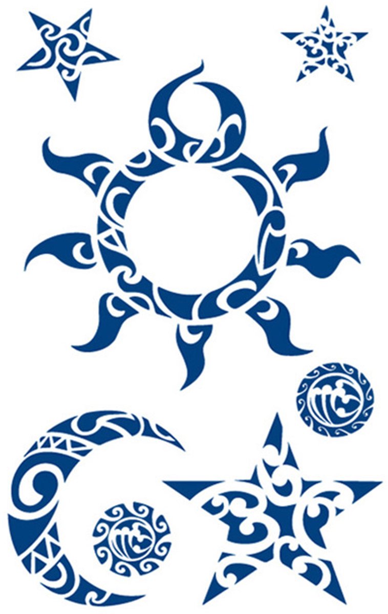 Tijdelijke tattoo Symbolen mysterieus 2 weken