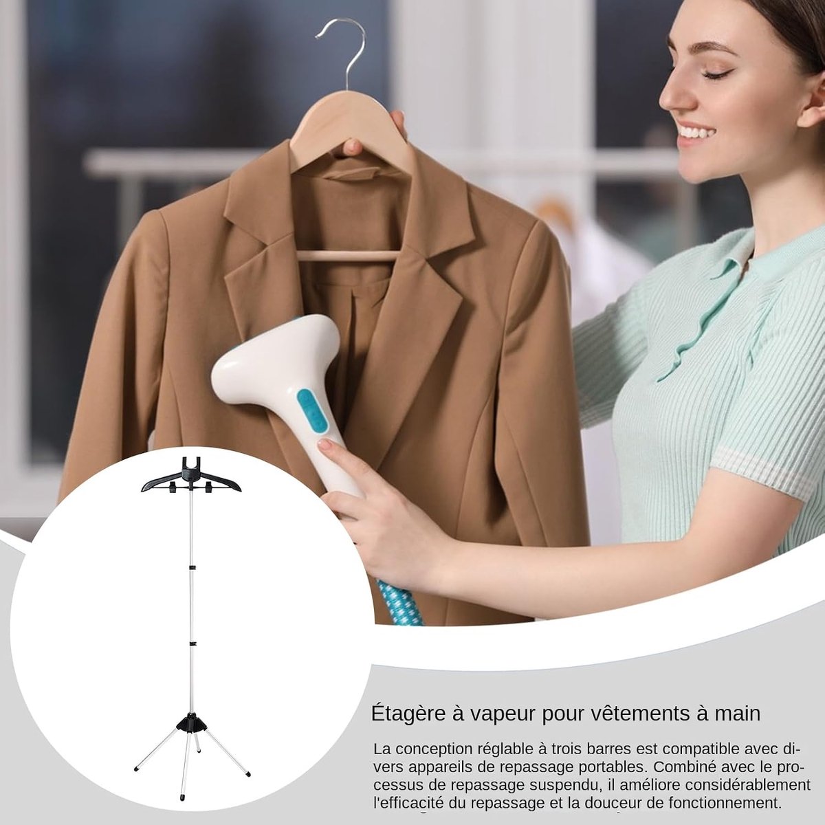 Kledingstomerhouder - Kledinghanger stomer - Kleding Stomen - Antislip Klemmechanisme - 160 cm - Zwart