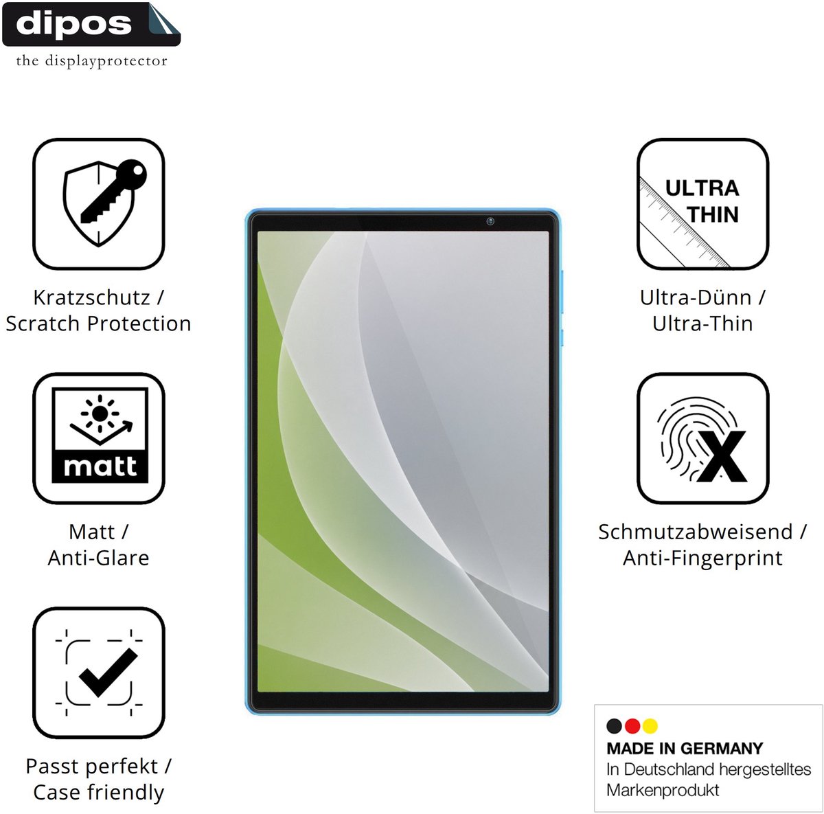 dipos – 2x Matte Beschermfolie geschikt voor Teclast H100G | Krasbestendige & antireflecterende Screenprotector Ultra-Thin