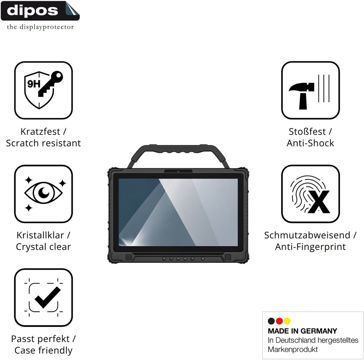 dipos – 2x Pantserfolie geschikt voor ONERugged M14M | 9H Screenprotector