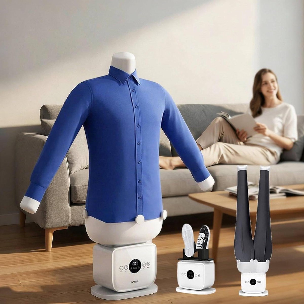 Automatische Strijkmachine - Kleding Stomer - Snel Kleding Strijken - Handsfree Bediening - Alle Maten - Wit