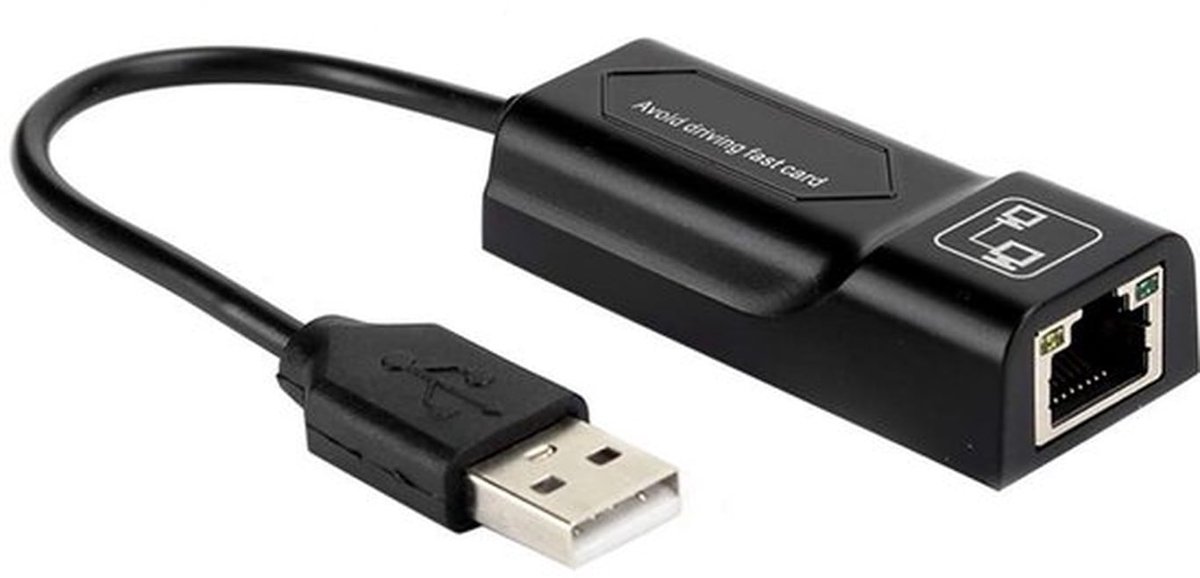 Ethernet naar RJ45-adapter, 100 Mbps High Speed ​​USB2.0 naar RJ45-conversiekabel, universele breedbandconverter voor laptops en desktops