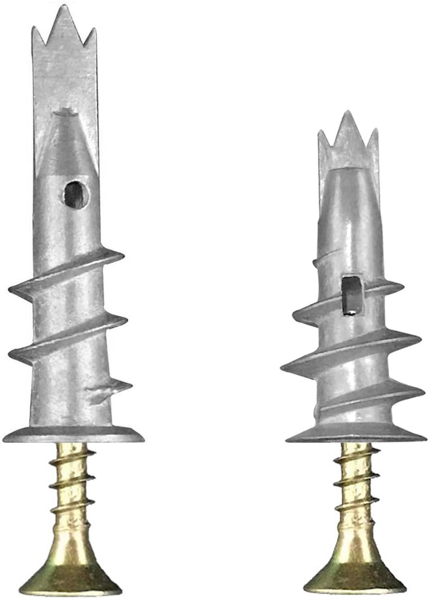 Droogwandbevestigingen 70 stuks - zware metalen wandpluggen - zelfborende droogwandankers - ShopVlot
