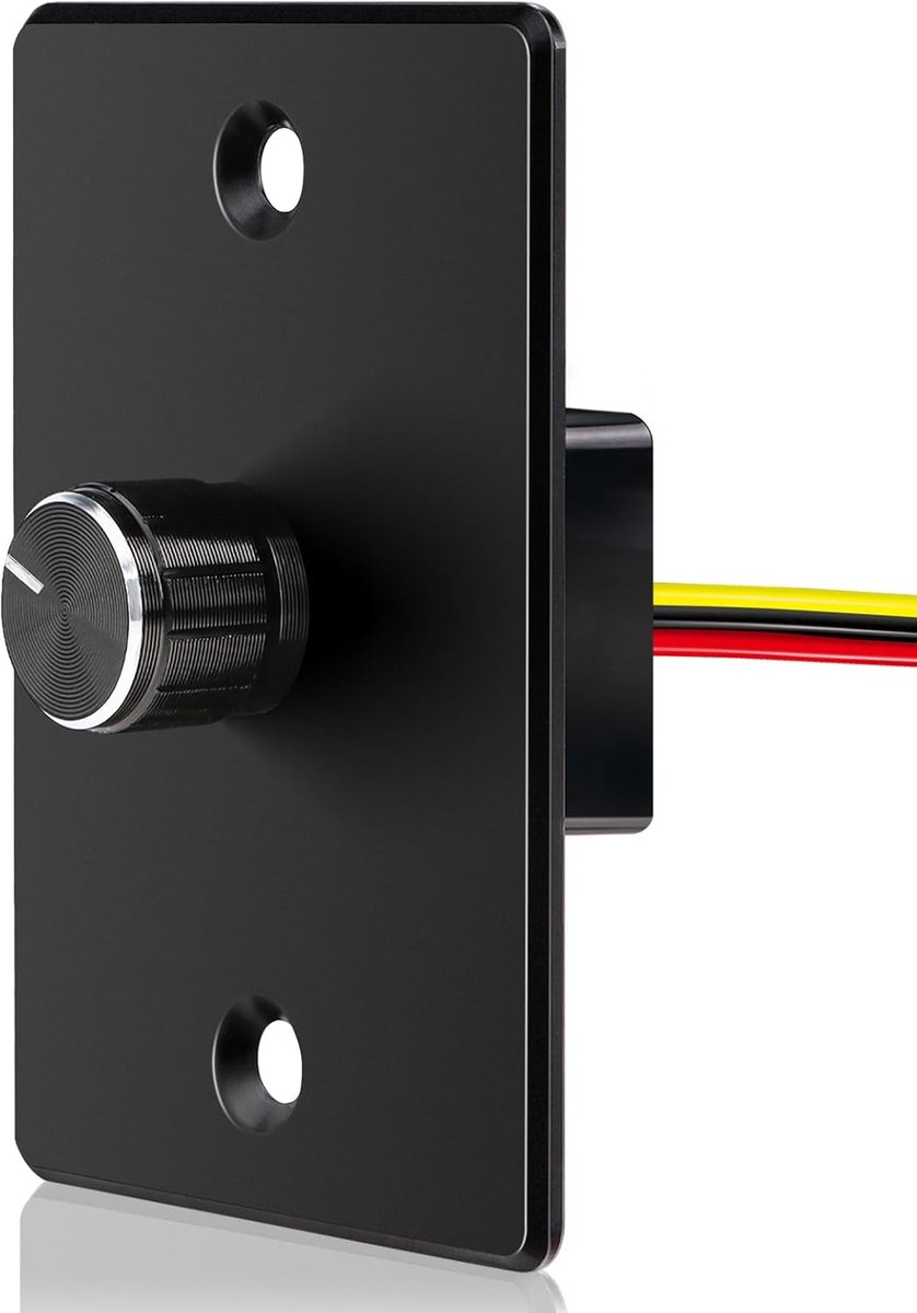 Dimmer Switch 12V - PWM 6A - Aluminium Zwart - Eenvoudig te installeren voor LED verlichting - ShopVlot