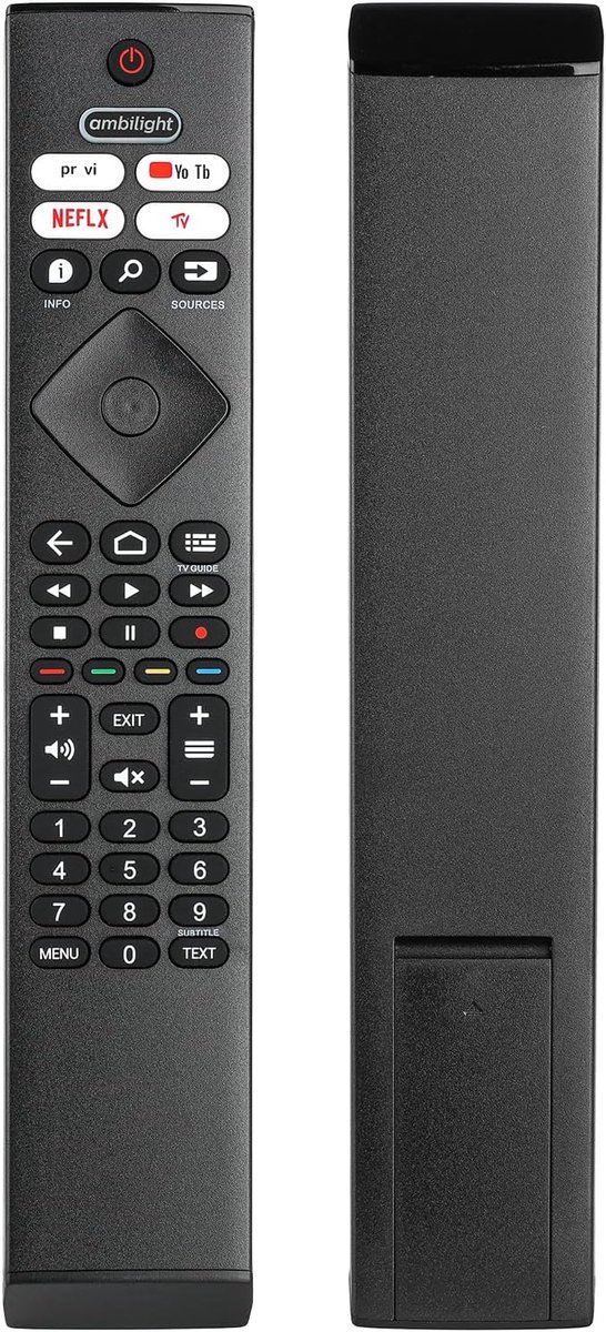 Afstandsbediening voor Philips LED LCD TV - Vervangend model - Inclusief Netflix en PrimeVideo - Eenvoudig in gebruik - ShopVlot